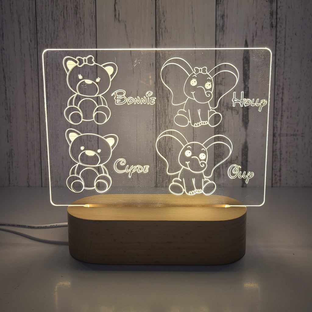 childrens night light nursey light personalised name