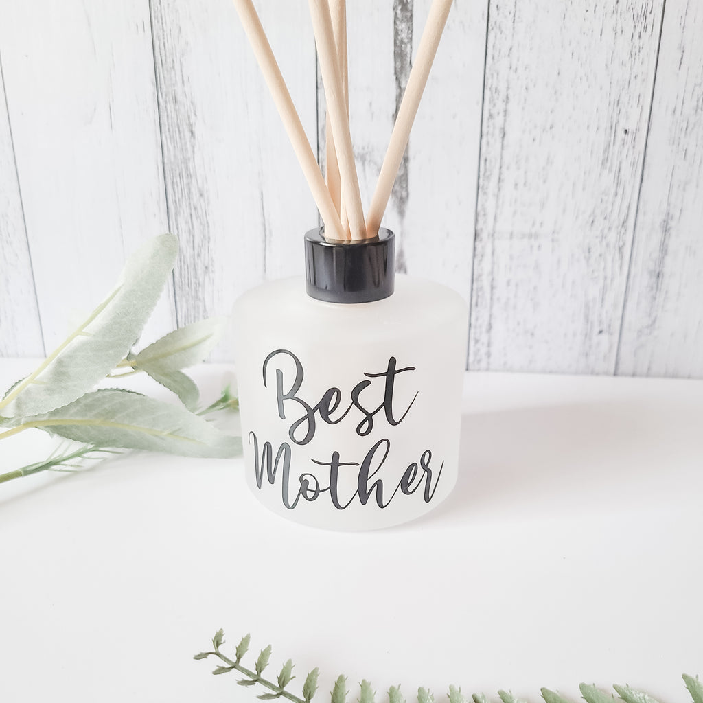 Personalised diffuser choose own scent frosted glass luxurious living gifts