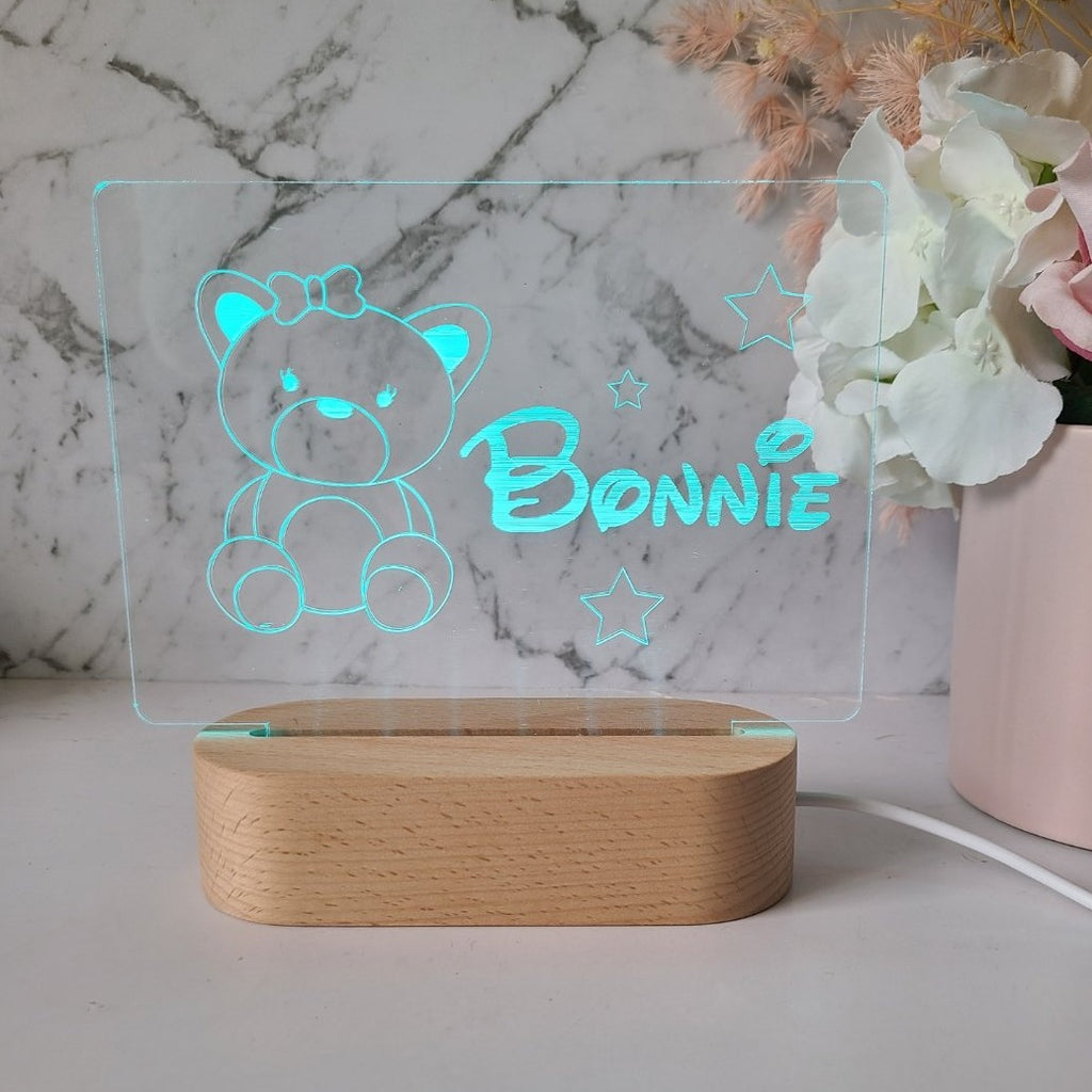 childrens night light nursey light personalised name