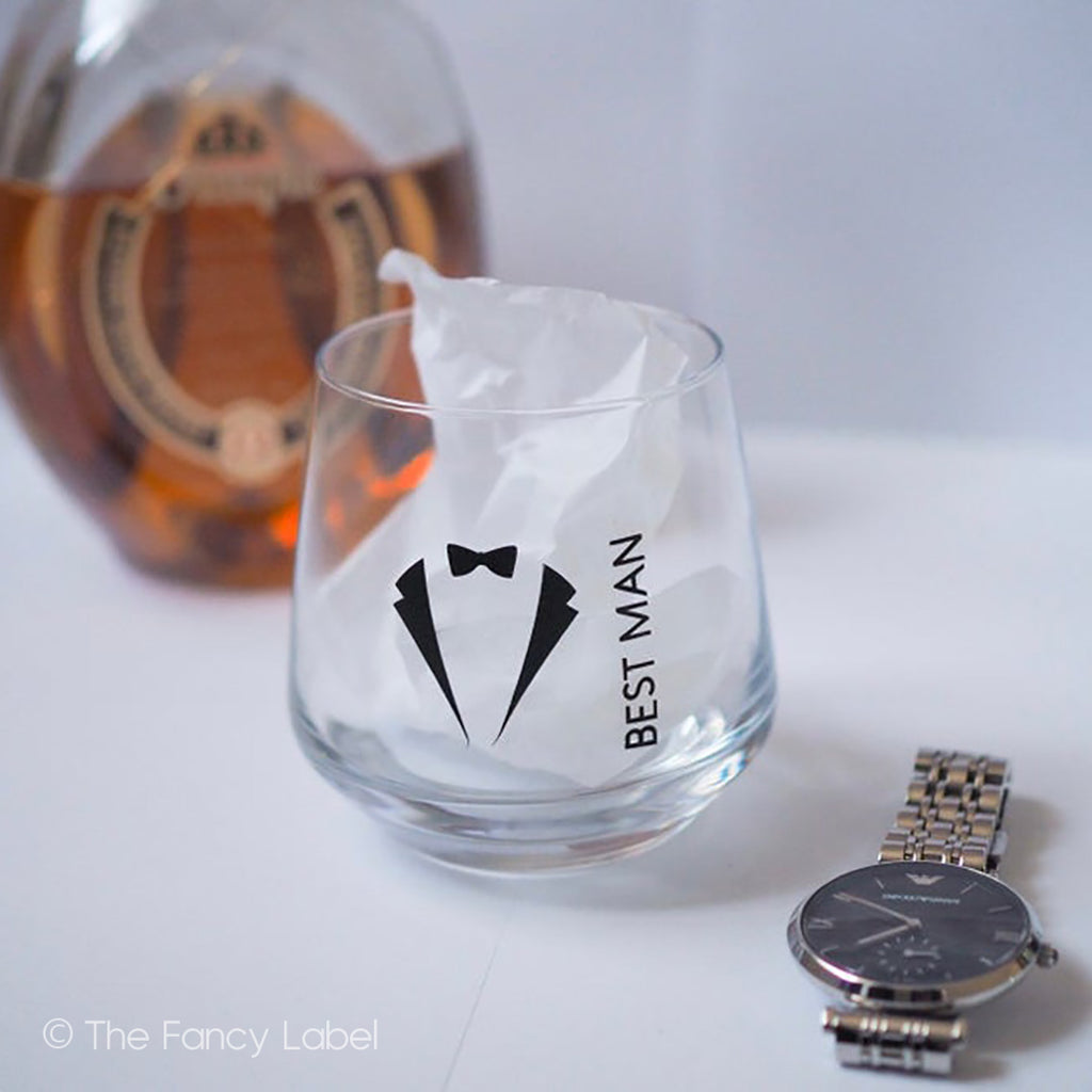 Personalised Groomsmen Glasses for Wedding Favours, Best man, Groom, Father of the bride, father of the groom, bridal glasses