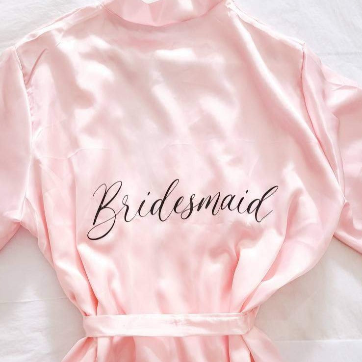 Personalised robe bridesmaid wedding favour