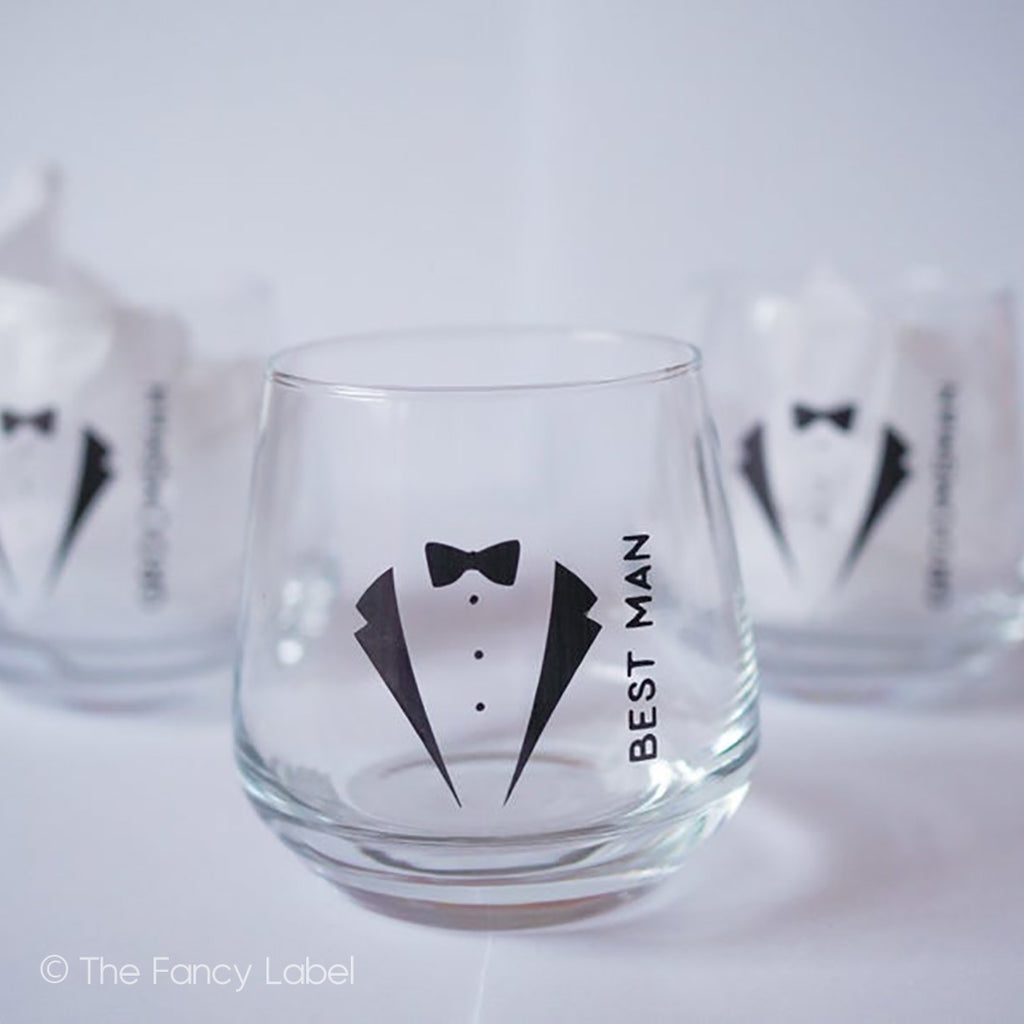 Personalised Groomsmen Glasses for Wedding Favours, Best man, Groom, Father of the bride, father of the groom, bridal glasses