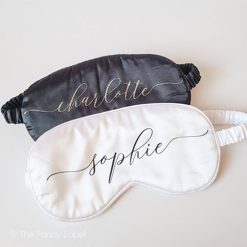 personalised eye mask bridesmaid favours birthday present gift mother day 