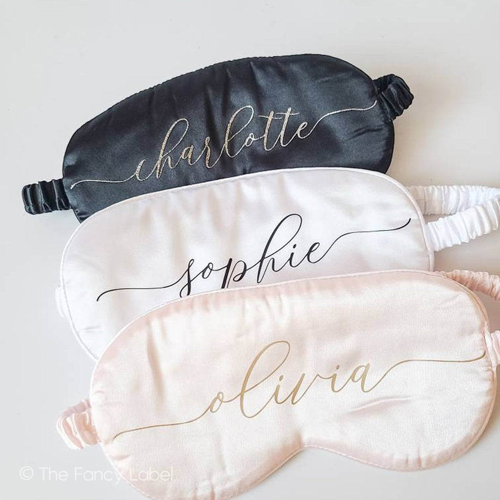 personalised eye mask bridesmaid favours birthday present gift mother day 